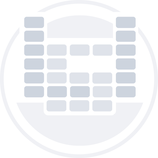 A blue circle with a black and white logo