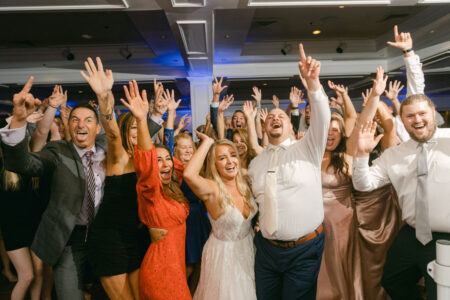 A group of people that are standing up