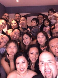 A group of people posing for the camera.