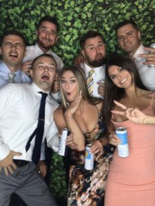 A group of people posing for the camera.