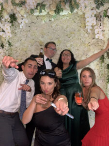 A group of people posing for the camera.